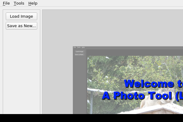 Screenshot of APhotoToolLibre
