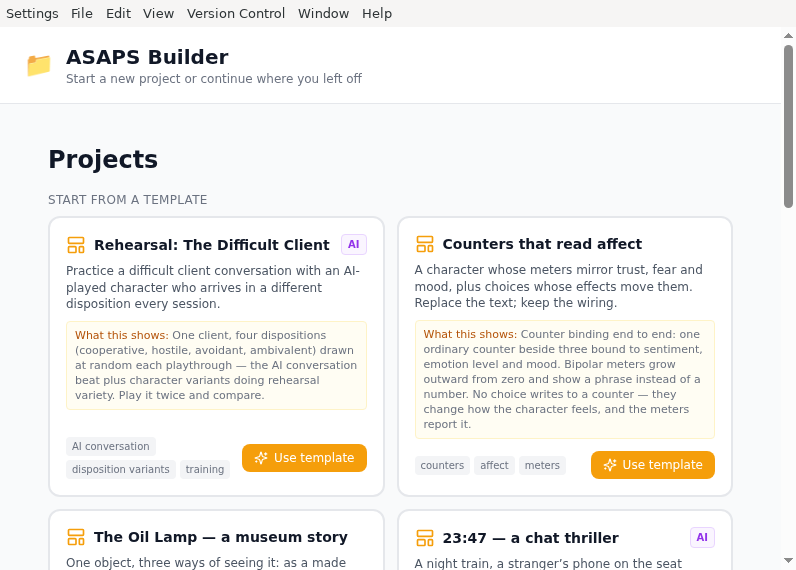 Screenshot of ASAPS_New