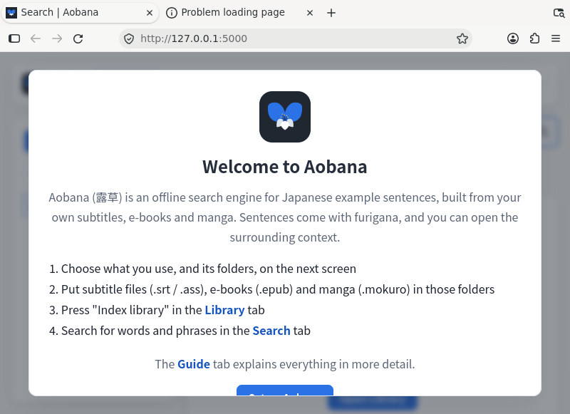 Screenshot of Aobana