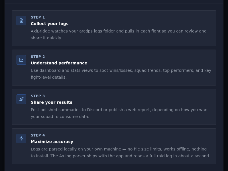 Screenshot of AxiBridge