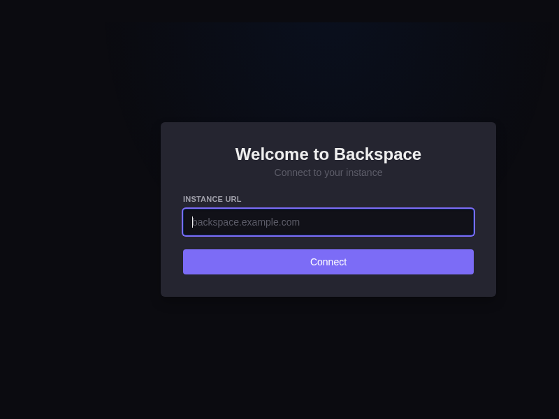 Screenshot of Backspace