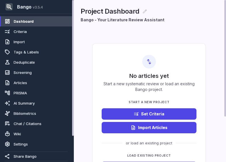 Screenshot of Bango