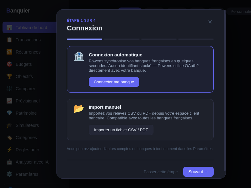 Screenshot of Banquier