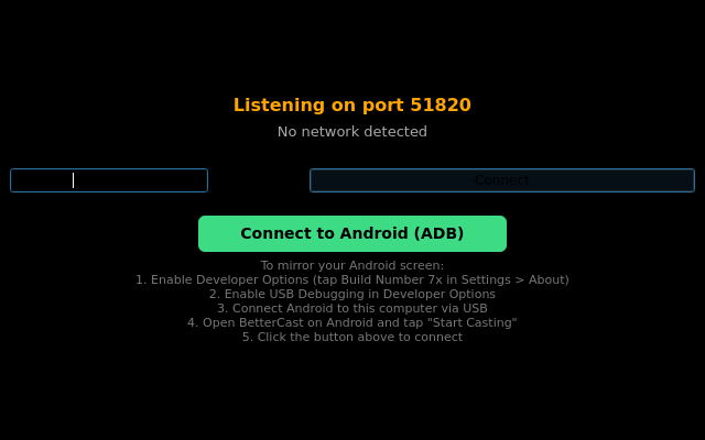 Screenshot of BetterCast