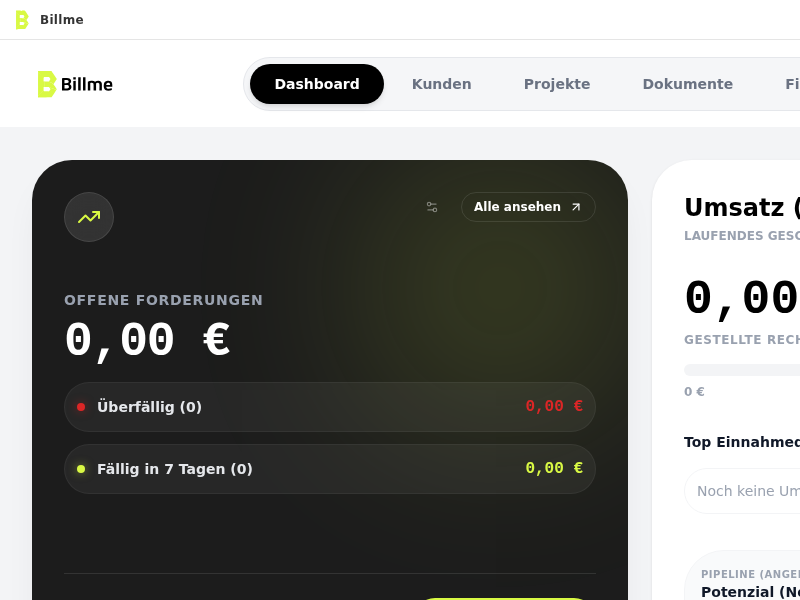 Screenshot of Billme