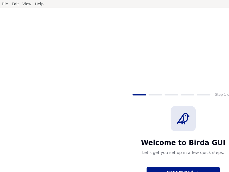 Screenshot of Birda_GUI