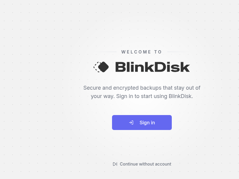 Screenshot of BlinkDisk