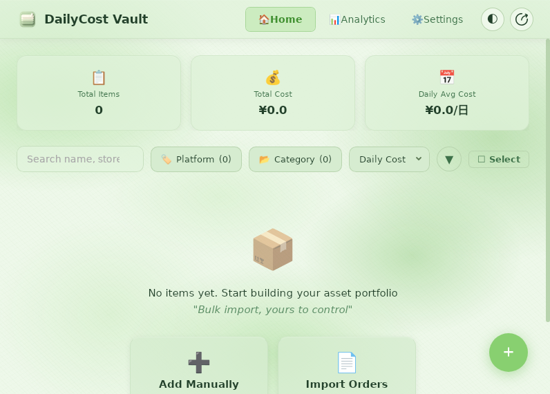Screenshot of BunnyChen-DailyCost