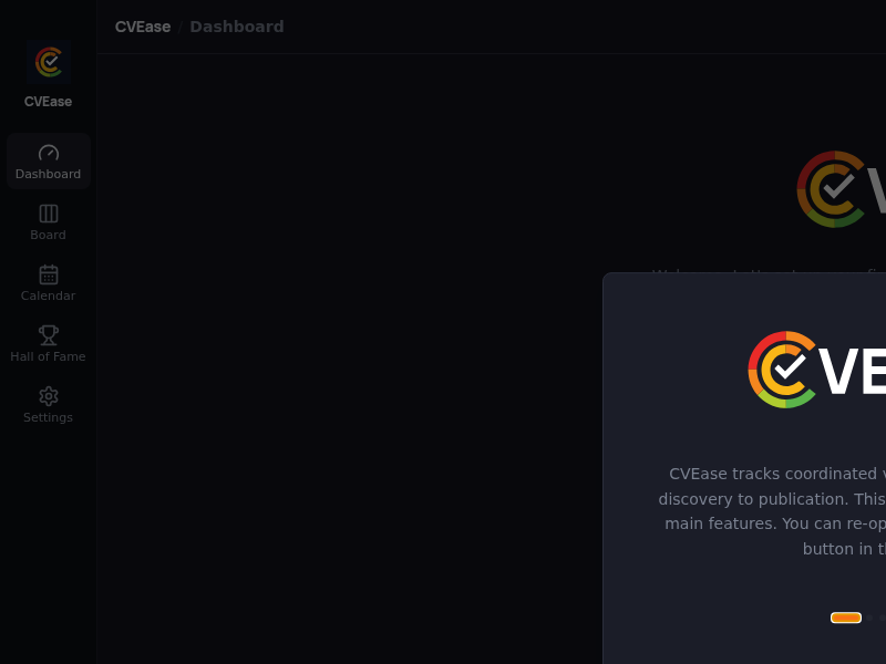 Screenshot of CVEase
