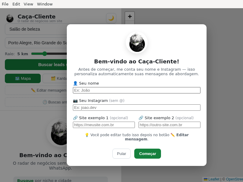 Screenshot of CacaCliente