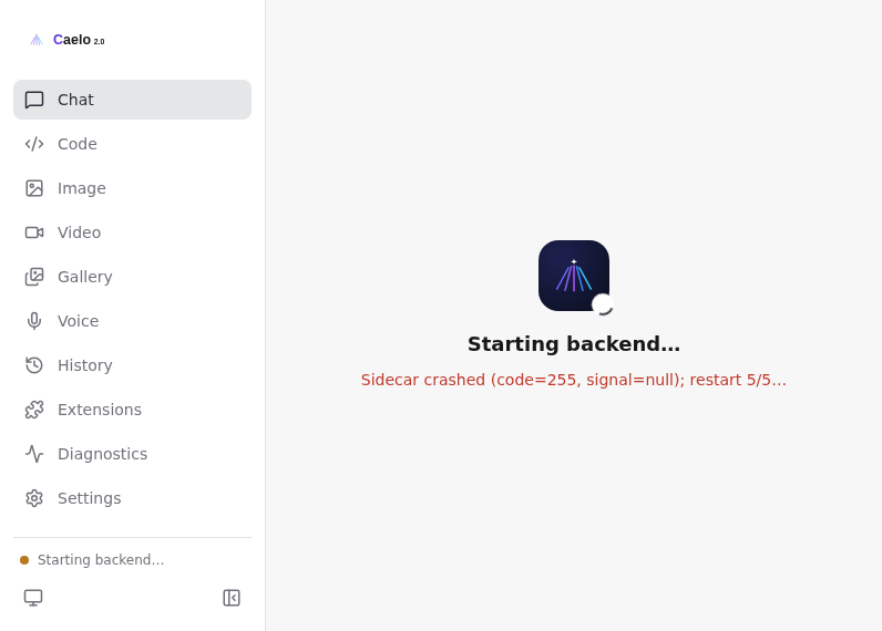 Screenshot of Caelo