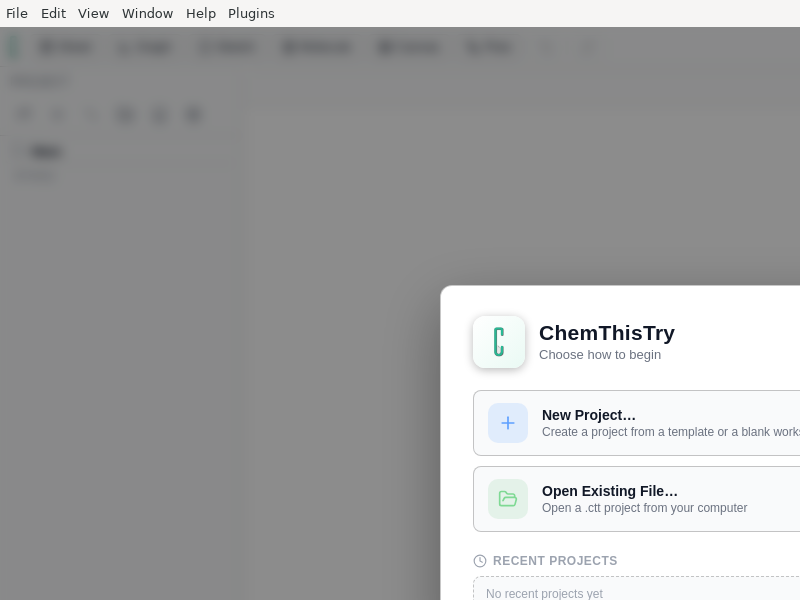 Screenshot of ChemThisTry