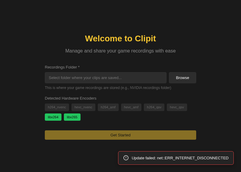 Screenshot of Clipit