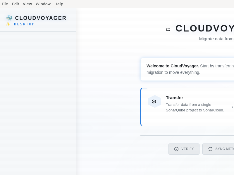 Screenshot of CloudVoyager