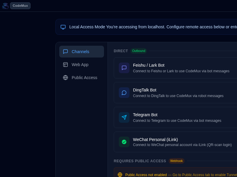 Screenshot of CodeMux