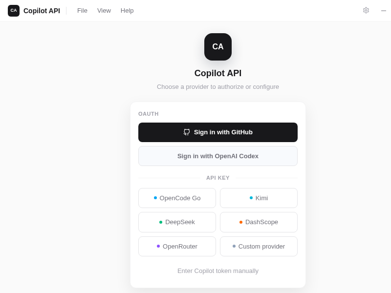 Screenshot of Copilot-API