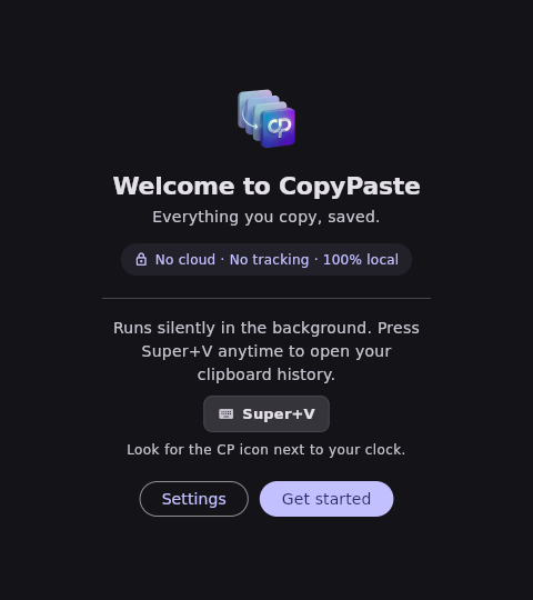 Screenshot of CopyPaste