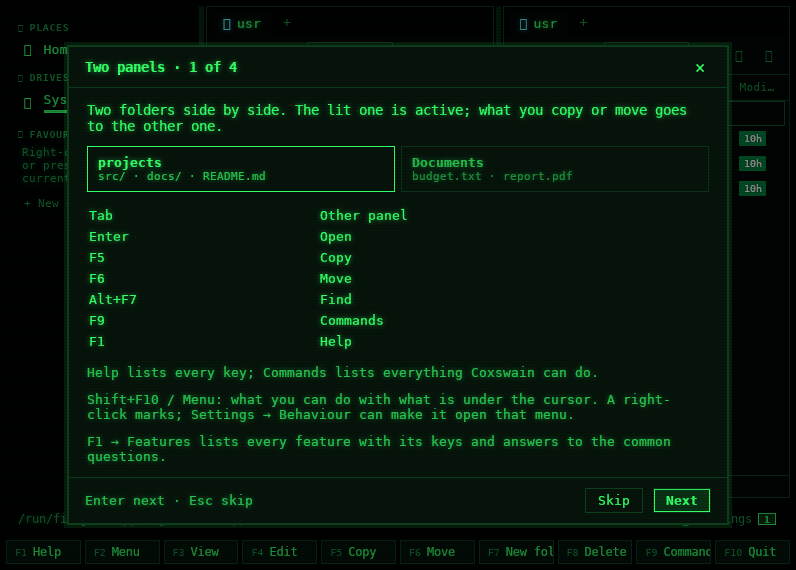 Screenshot of Coxswain