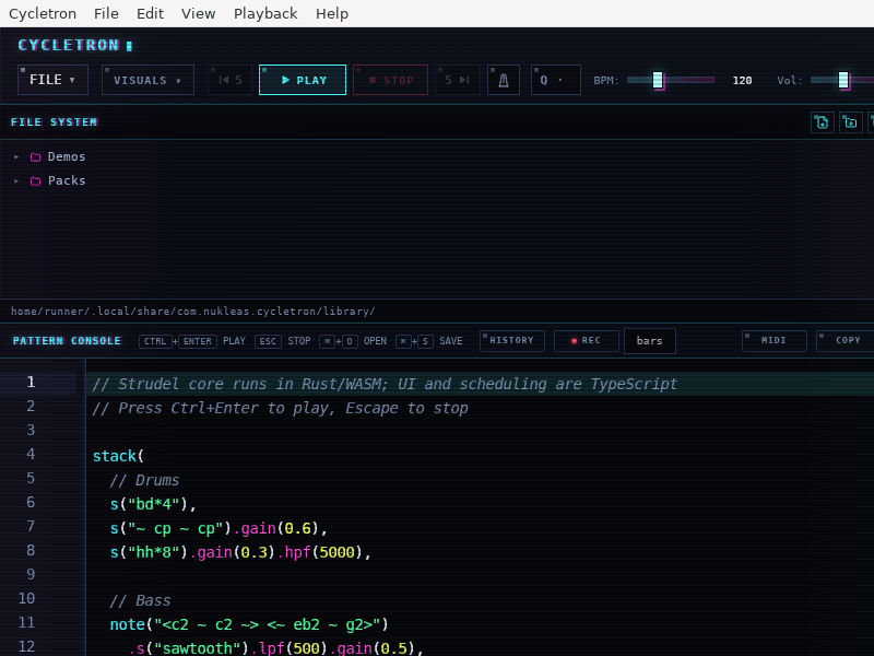 Screenshot of Cycletron
