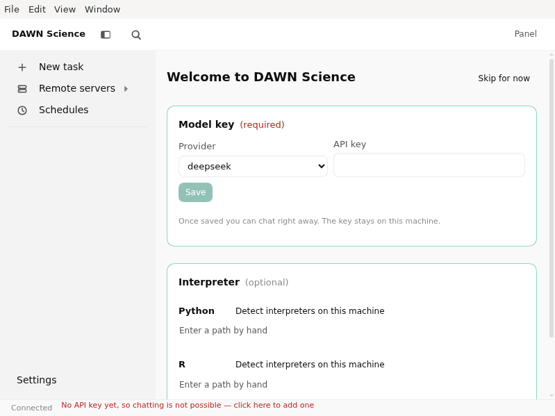 Screenshot of DAWN-Science