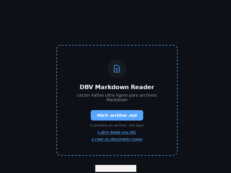 Screenshot of DBV_Markdown_Reader