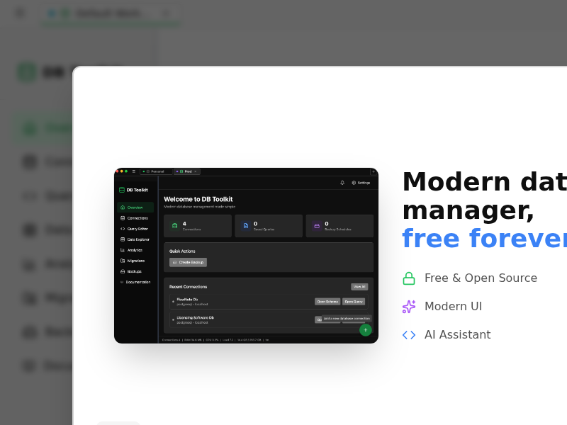 Screenshot of DB_Toolkit