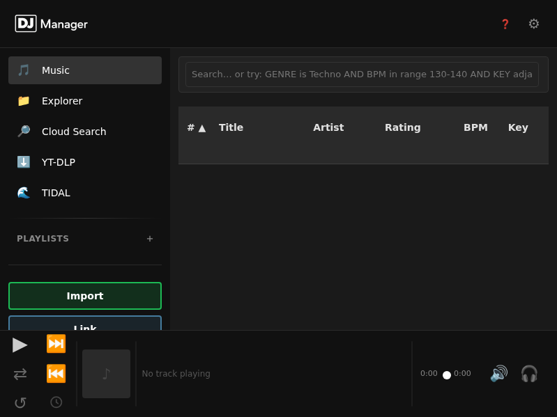 Screenshot of DJ_Manager
