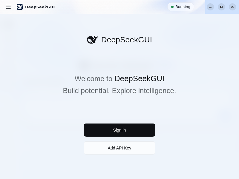 Screenshot of DeepSeekGUI