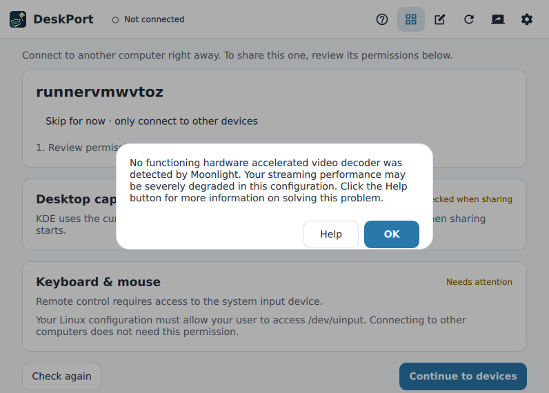 Screenshot of DeskPort