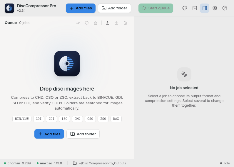 Screenshot of DiscCompressor_Pro