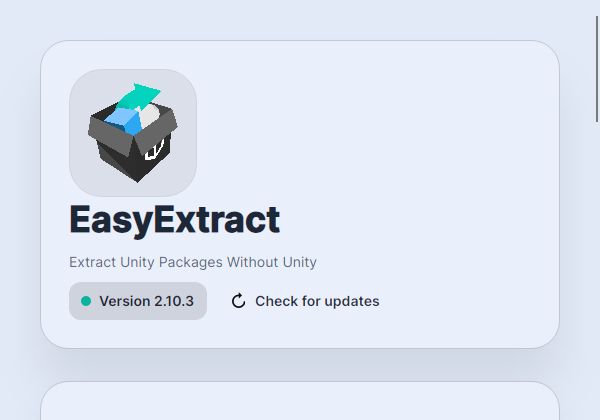 Screenshot of EasyExtractUnitypackage