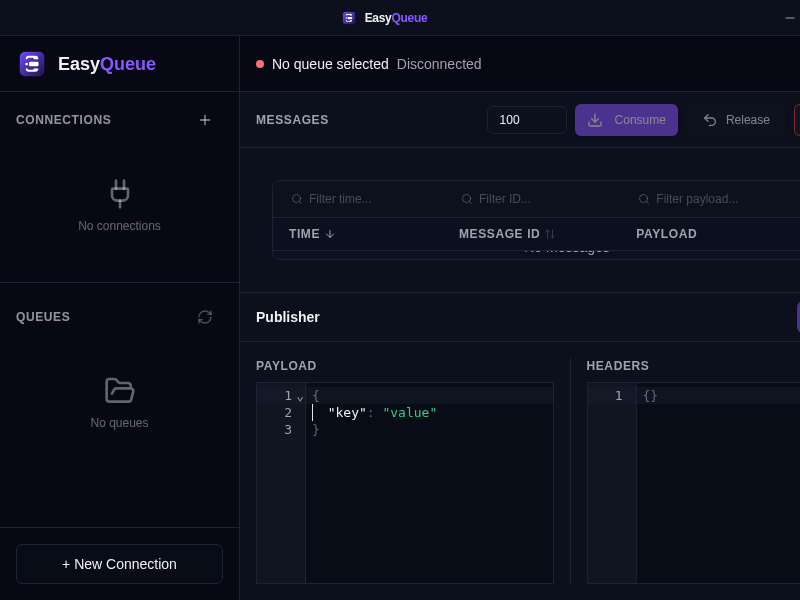 Screenshot of EasyQueue