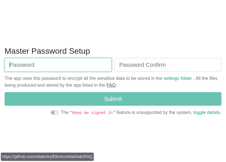 Screenshot of ElectronMail