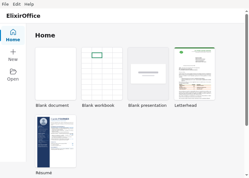 Screenshot of ElixirOffice