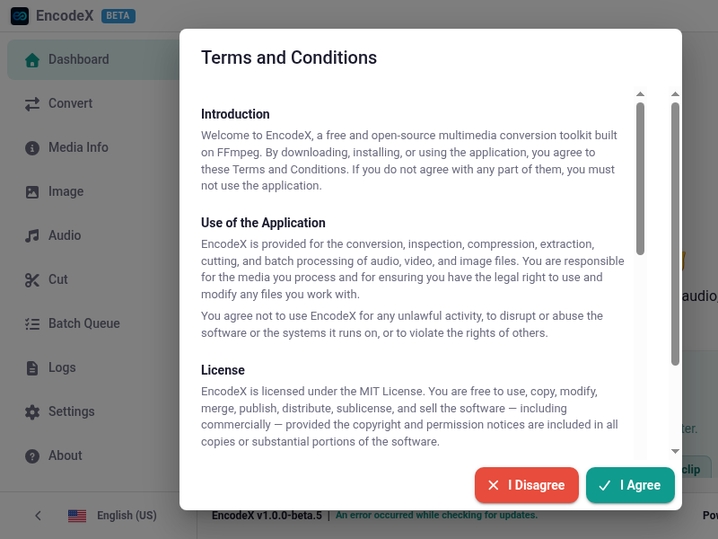 Screenshot of EncodeX