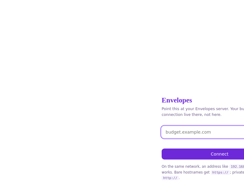 Screenshot of Envelopes