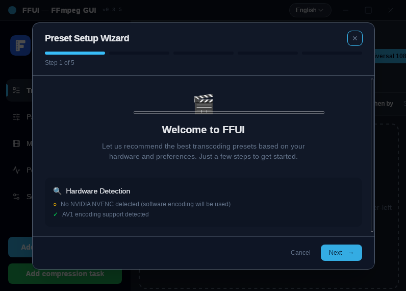 Screenshot of FFUI