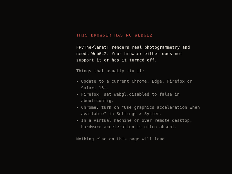 Screenshot of FPVThePlanet