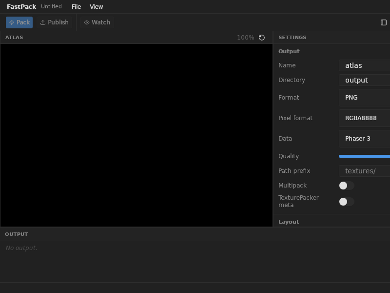 Screenshot of FastPack