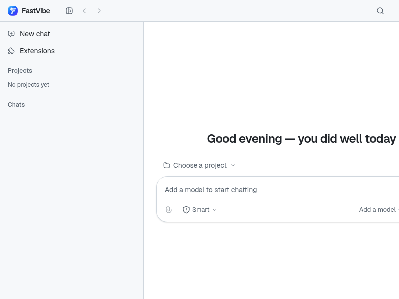 Screenshot of FastVibe