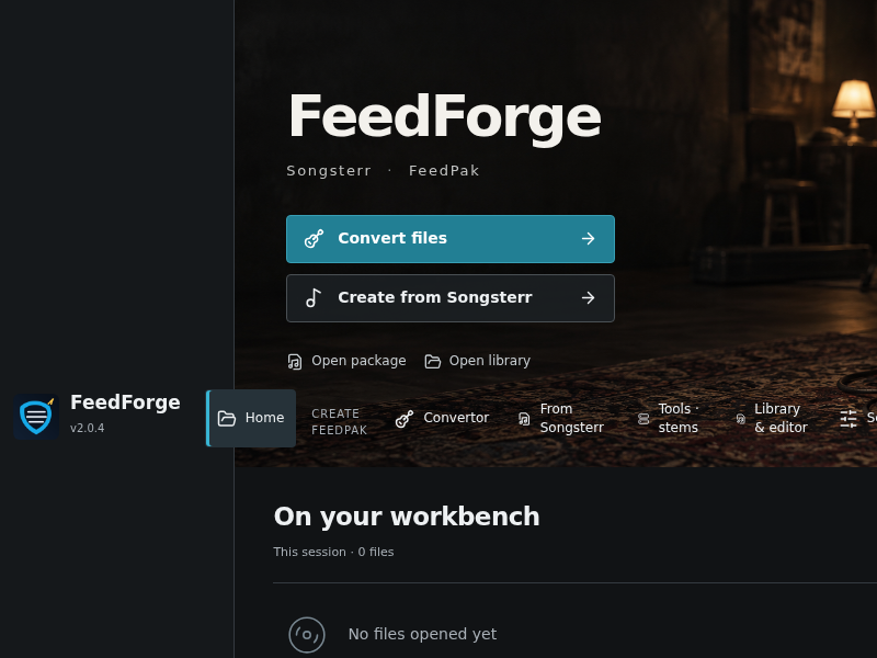 Screenshot of FeedForge