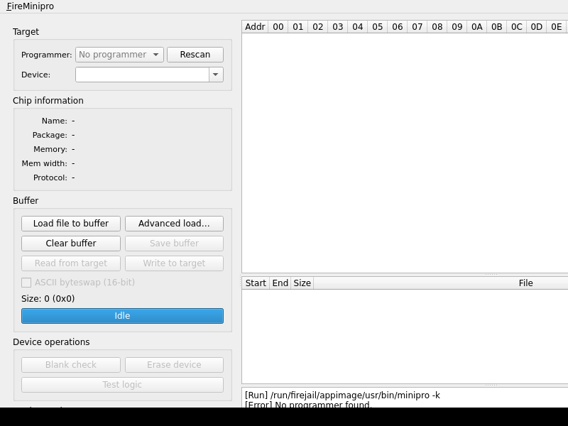 Screenshot of FireMinipro