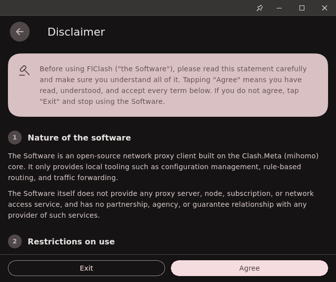 Screenshot of FlClash