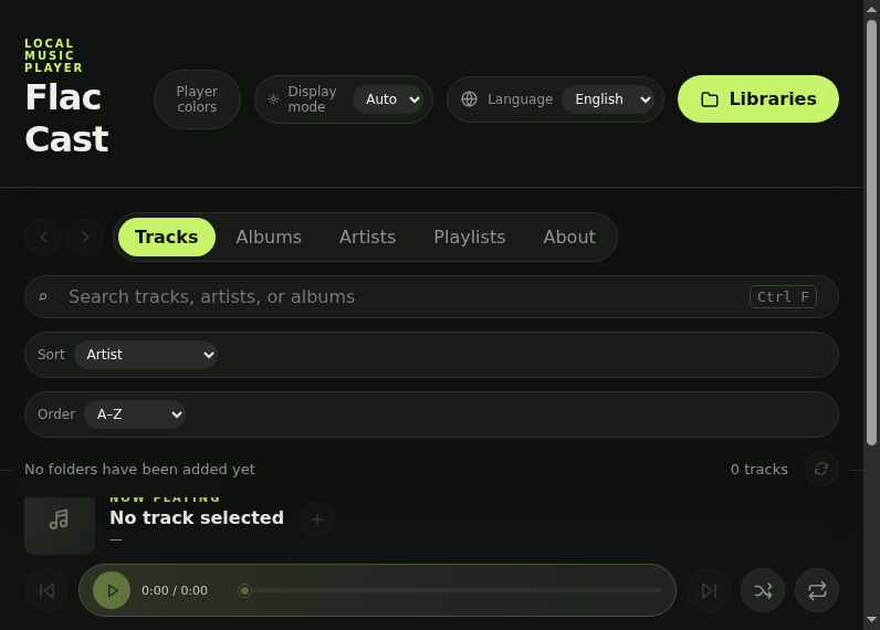 Screenshot of Flac_Cast