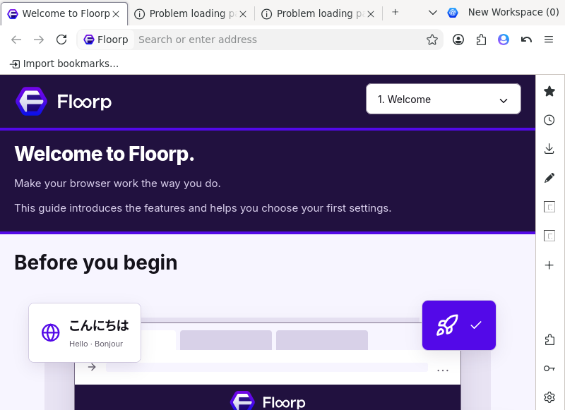Screenshot of Floorp