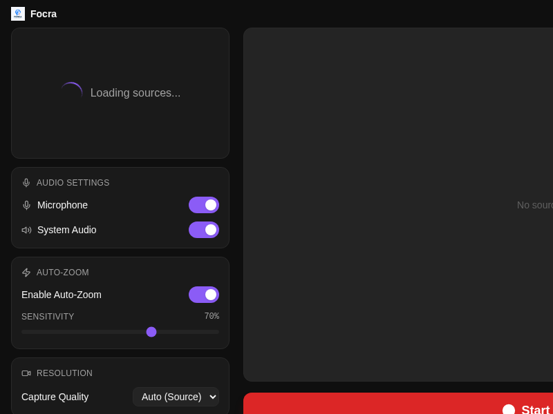 Screenshot of Focra