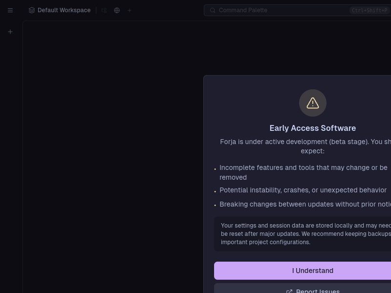 Screenshot of Forja