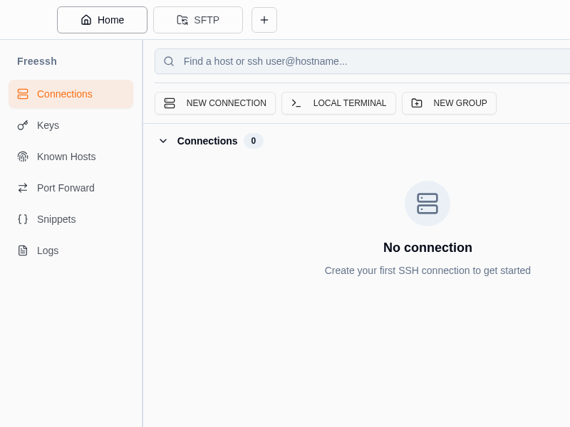 Screenshot of FreeSSH