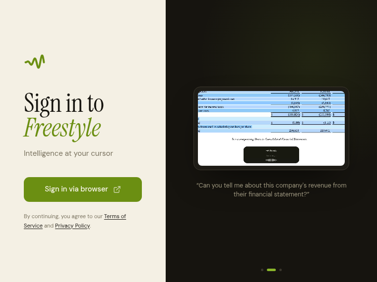 Screenshot of Freestyle