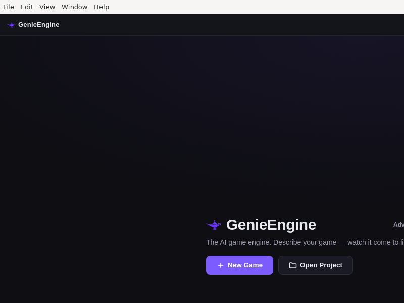 Screenshot of GenieEngine